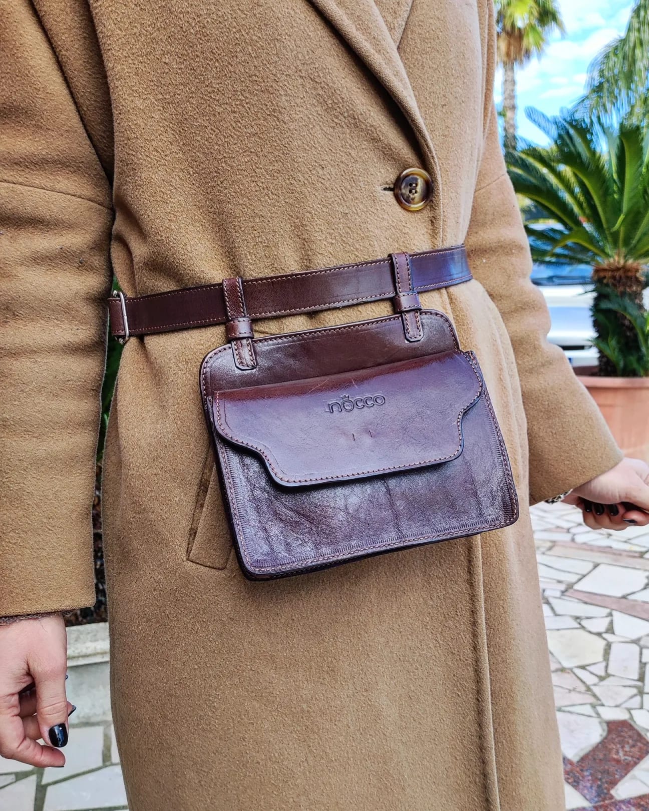 ROCCO - Marsupio - Marsupio con cintura in vita in pelle - pelle di vitello