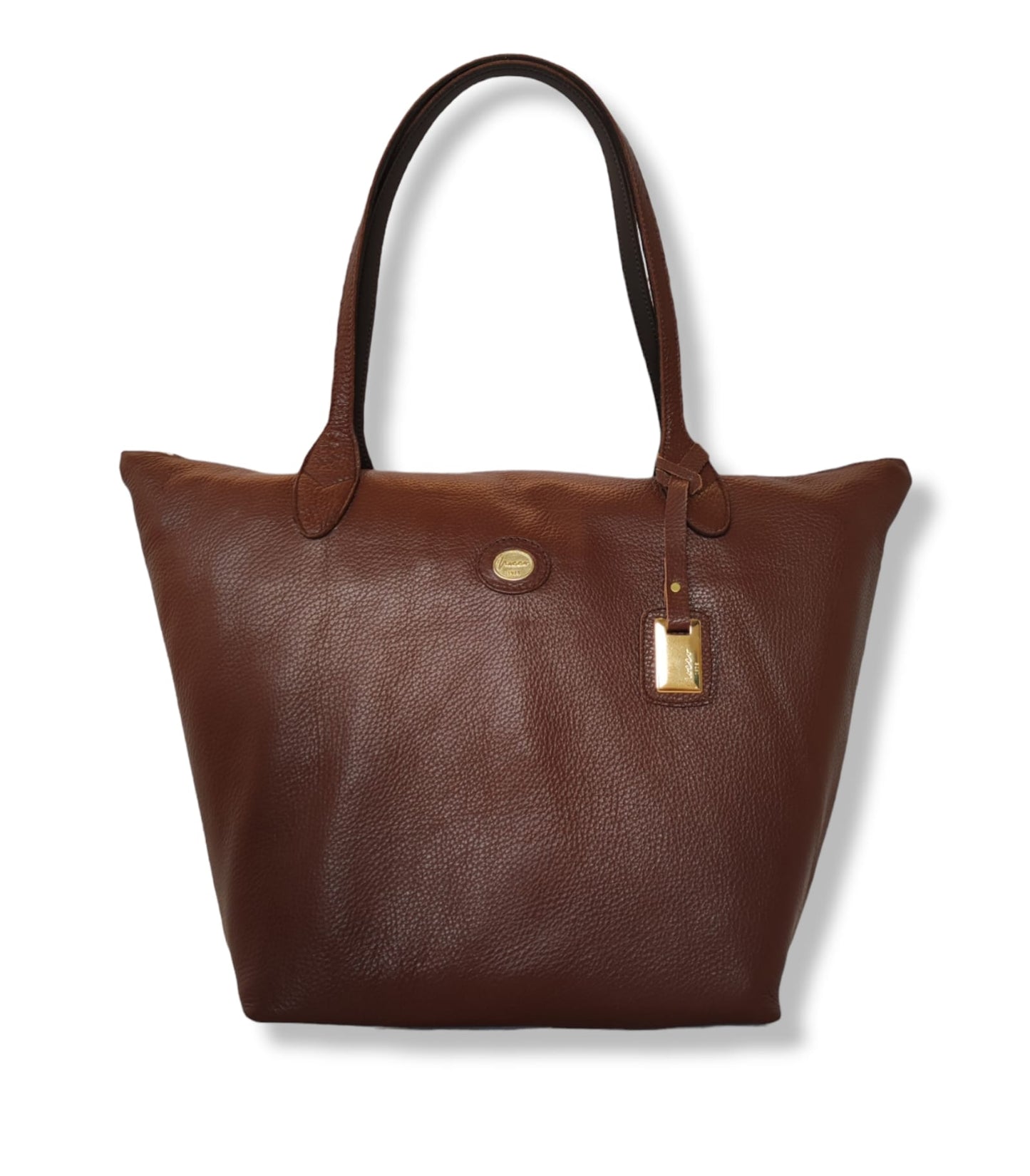 ENZA - Shopper - Borsa con manici in pelle - pelle martellata